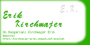 erik kirchmajer business card